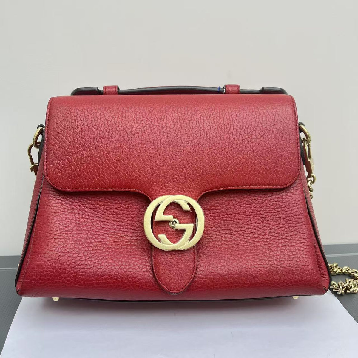 Gucci Red Interlocking Crossbody Bag