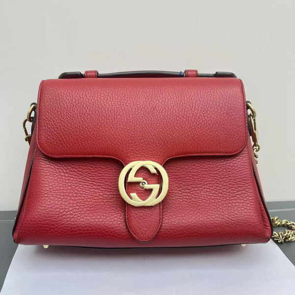 Gucci Red Interlocking Crossbody Bag