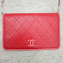 Red and pink Chanel Woc Bag