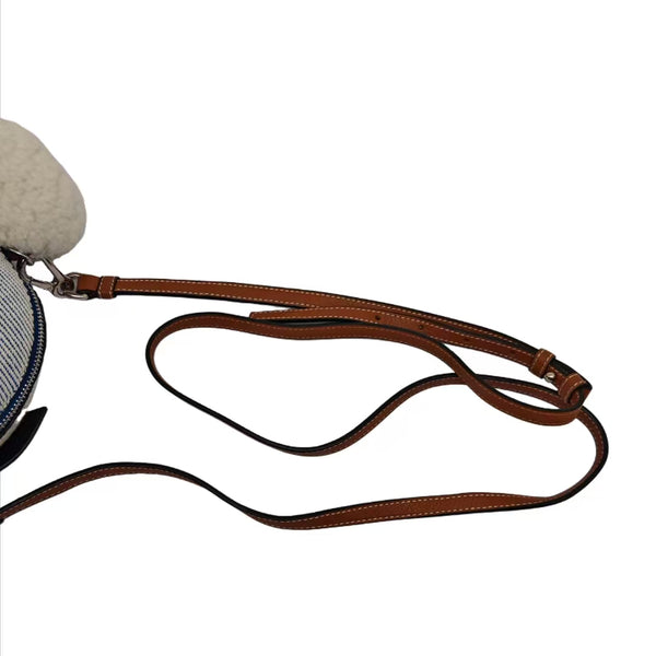 Loewe Bunny Mini Shoulder Bag Brown White Blue