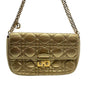 Dior Gold Cannage Leather Bag