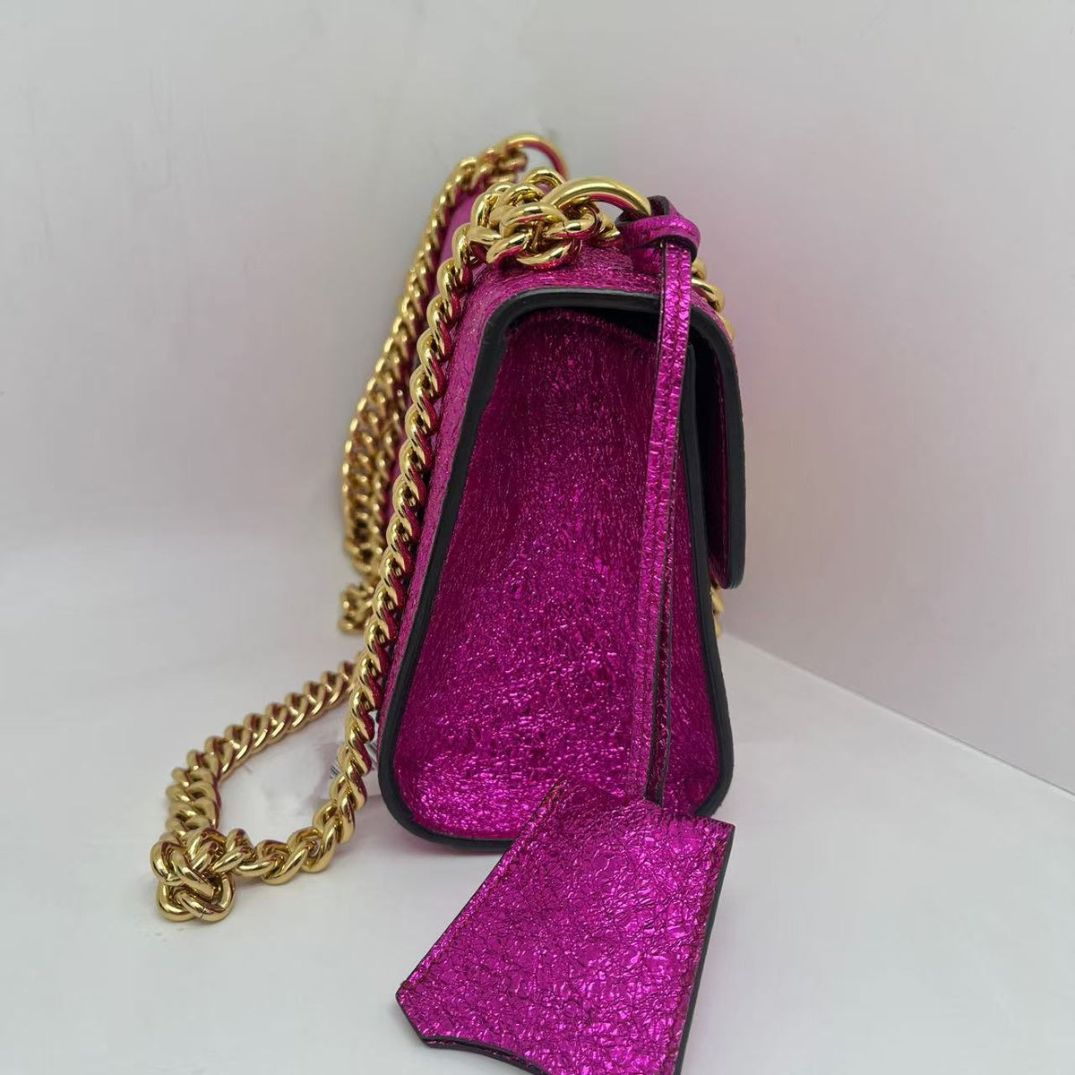 Gucci Galassia Leather Padlock Shoulder Bag