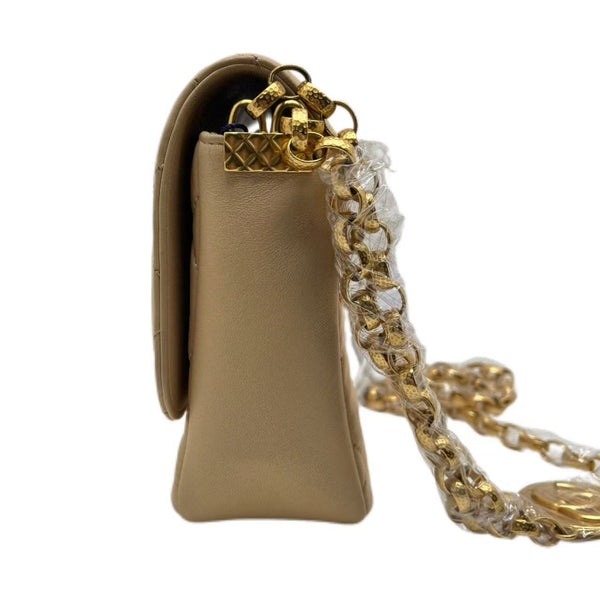 Chanel Matelasse Chain Shoulder Bag Beige