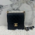 Chanel Black Bag Pearl Detail
