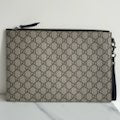 GUCCI Clutch Bag Logo Print Sherry Line