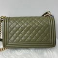 Chanel Caviar Medium Boy Flap Green