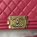 Chanel Boybag Medium Pink Gold Lambskin