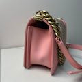 Chanel Medium Leboy In Pink Lambskin Leather Shoulder Bag With Multicolor Chain