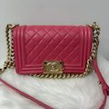 Chanel Boybag Medium Pink Gold Lambskin